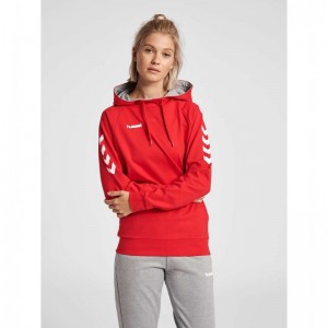 Hummel Go Cotton Hoodie Dam Röda | 897401-896