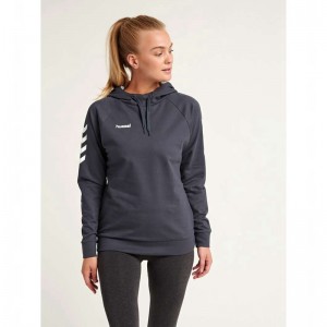Hummel Go Cotton Hoodie Dam Svarta | 578142-668