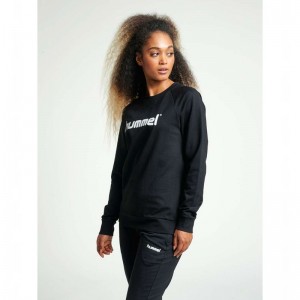 Hummel Go Cotton Logo Tröjor Dam Svarta | 498009-404