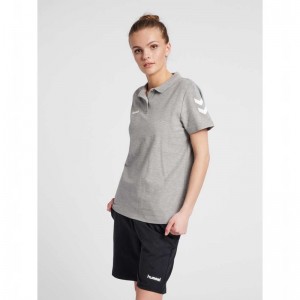 Hummel Go Cotton Polo Jackor Dam Grå | 753337-541