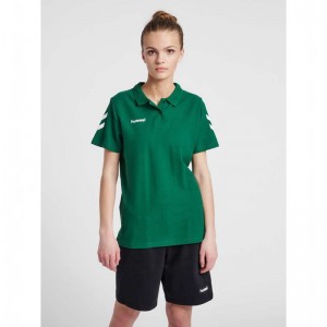 Hummel Go Cotton Polo T-shirt Dam Gröna | 774447-600