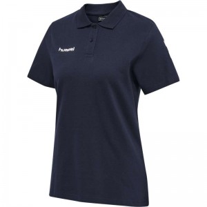 Hummel Go Cotton Polo T-shirt Dam Marinblå | 388877-212