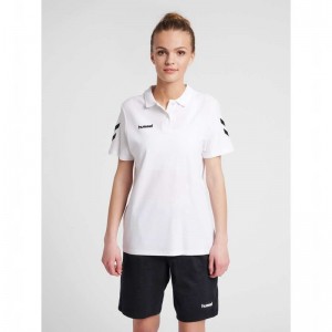 Hummel Go Cotton Polo T-shirt Dam Vita | 302470-943