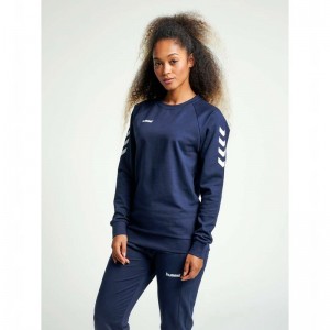 Hummel Go Cotton Tröjor Dam Marinblå | 210816-489