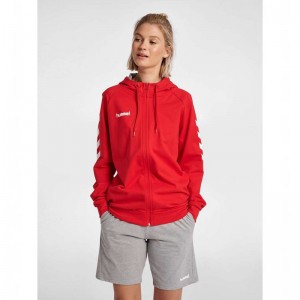 Hummel Go Cotton Zip Byxor Dam Röda | 885534-550