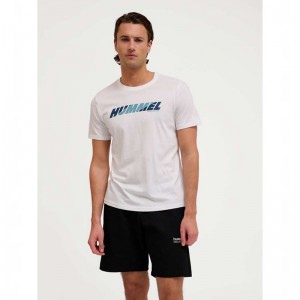 Hummel Graphic Bold Logo Linne Herr Vita | 862300-038