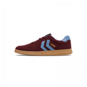 Hummel Handball Perfekt Synth. Suede Sneakers Dam Vinröda | 291855-593