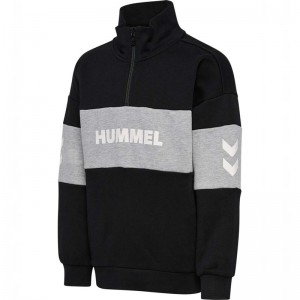 Hummel Heron Half Zip Tröjor Barn Svarta | 002498-500
