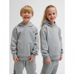 Hummel Jr Loose Bee Hoodie Barn Grå | 366557-303