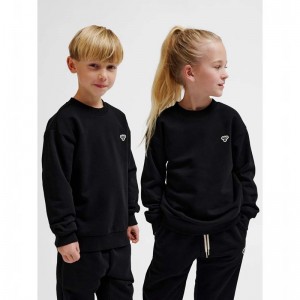 Hummel Jr Loose Crewneck Bee T-shirt Barn Svarta | 026679-748