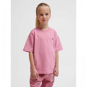 Hummel Jr Loose S/S Bee T-shirt Barn Rosa | 655968-286