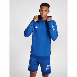 Hummel Lead Poly Hoodie Herr Blå | 384946-180