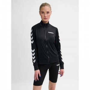 Hummel Legacy Evy Poly Zip Jackor Dam Svarta | 232247-595