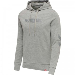 Hummel Legacy Logo Plus Hoodie Herr Grå | 156301-045