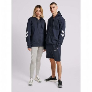 Hummel Legacy Zip Hoodie Herr Marinblå | 579312-582