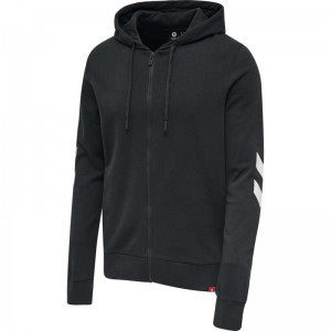Hummel Legacy Zip Plus Hoodie Herr Svarta | 478094-938