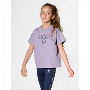 Hummel Libi T-shirt Barn Lavendel | 333796-234