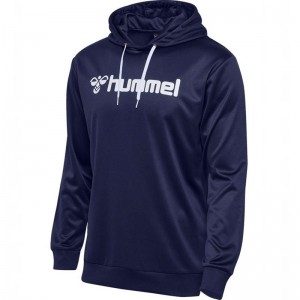Hummel Logo Hoodie Herr Marinblå | 871564-079