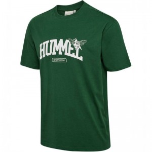 Hummel Loose S/S University Bee T-shirt Herr Gröna | 345633-191