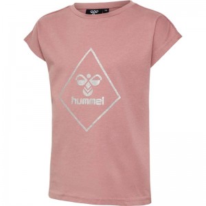 Hummel Luna S/S T-shirt Barn Rosa | 804423-157