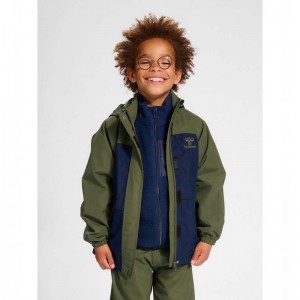 Hummel Monsun Tex Shell Jackor Barn Olivgröna | 694850-025