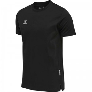 Hummel Move Grid Cotton S/S T-shirt Herr Svarta | 003441-288