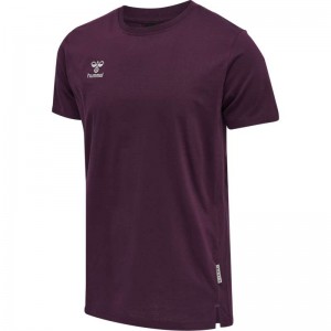 Hummel Move Grid Cotton S/S T-shirt Herr Vinröda | 122797-299