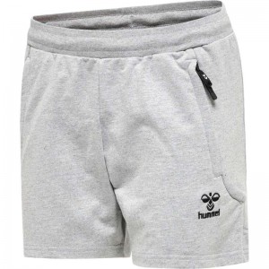 Hummel Move Grid Cotton Shorts Dam Grå | 709029-378