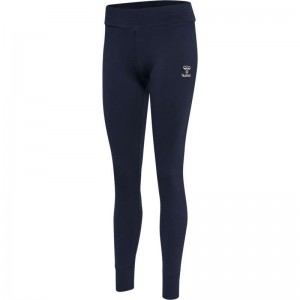 Hummel Move Grid Cotton Strumpbyxor Dam Marinblå | 635066-304