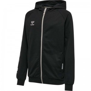 Hummel Move Grid Cotton Zip Hoodie Barn Svarta | 463327-389