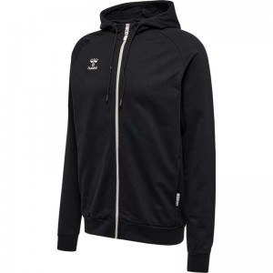 Hummel Move Grid Cotton Zip Hoodie Herr Svarta | 122966-120