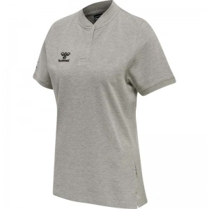 Hummel Move Grid Polo T-shirt Dam Grå | 640065-451