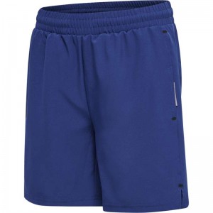 Hummel Move Grid Woven Shorts Barn Blå | 006853-717