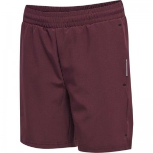 Hummel Move Grid Woven Shorts Barn Fuchsia | 127862-921