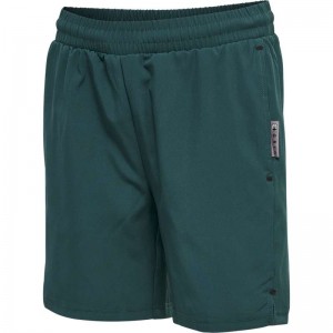 Hummel Move Grid Woven Shorts Barn Gröna | 928183-409