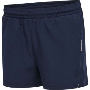Hummel Move Grid Woven Shorts Dam Marinblå | 783813-140