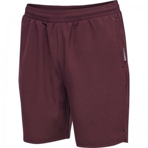 Hummel Move Grid Woven Shorts Herr Vinröda | 662384-431