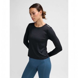 Hummel Mt Aura Mesh L/S T-shirt Dam Svarta | 834477-118