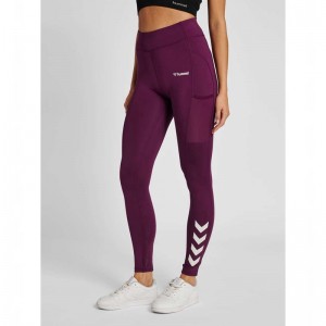 Hummel Mt Chipo Mid Waist Strumpbyxor Dam Lila | 661773-913
