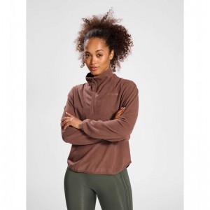 Hummel Mt Connect Loose Half Zip Tröjor Dam Bruna | 881729-967