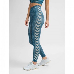 Hummel Mt Drops Seamless Mw Strumpbyxor Dam Blå | 227949-230