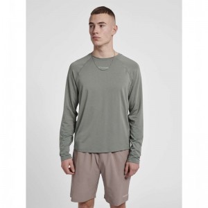 Hummel Mt Laze L/S T-shirt Herr Grå | 525996-463