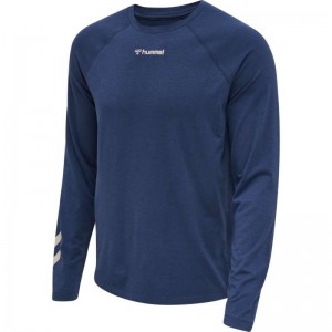 Hummel Mt Laze L/S T-shirt Herr Marinblå | 032682-647