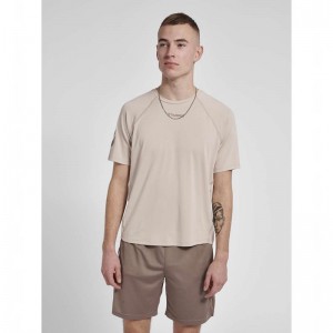 Hummel Mt Laze T-shirt Herr Beige | 206319-231