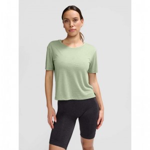 Hummel Mt Light Burnout T-shirt Dam Gröna | 256144-201