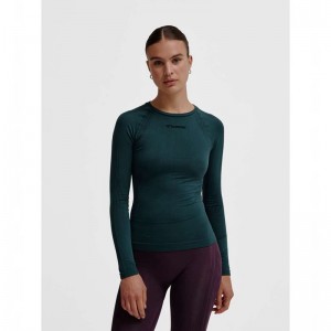 Hummel Mt Shaping Seamless L/S T-shirt Dam Gröna | 323210-250