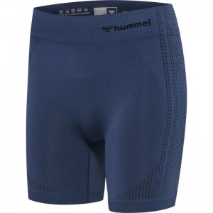 Hummel Mt Shaping Seamless Mw Shorts Dam Blå | 707054-911