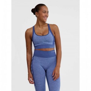 Hummel Mt Shine Seamless Sport BH Dam Blå | 581426-455