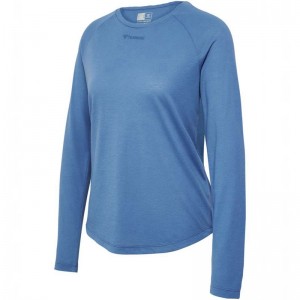 Hummel Mt Vanja L/S T-shirt Dam Blå | 446545-976