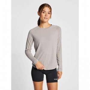 Hummel Mt Vanja L/S T-shirt Dam Grå | 794518-467